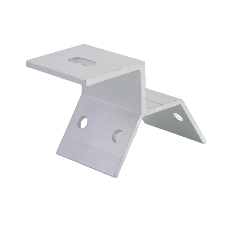 Zacisk ze stopu aluminium z dwoma śrubami i ząbkowanym uchwytem do odpornego na wibracje mocowania konstrukcyjnego Zacisk do dachu solarnego