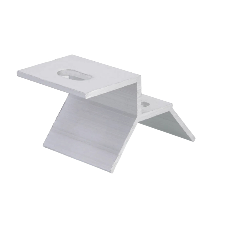 Zacisk ze stopu aluminium z dwoma śrubami i ząbkowanym uchwytem do odpornego na wibracje mocowania konstrukcyjnego Zacisk do dachu solarnego