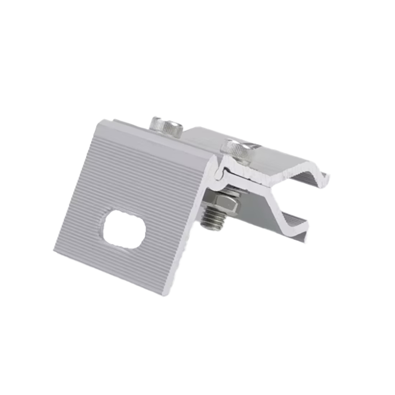 Klampa ze stopu aluminiowego z podwójnymi śrubami i zębami przeciwpoślizgowymi do bezpiecznego mocowania konstrukcyjnego
