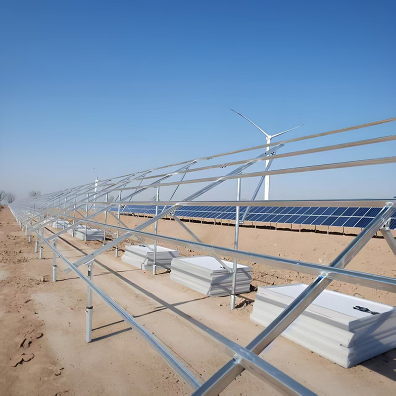Wzmocnione uchwyty do montażu paneli słonecznych do rozwiązania montażu w ziemi z elastycznym połączeniem dla małych i dużych instalacji słonecznych